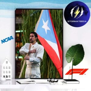 Bad Bunny Super Bowl Halftime Show Scenes With Puerto Rican Flag Home Decor Poster Canvas