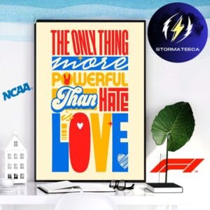 Bad Bunny The Only Thing More Powerful Than Hate Is Love Art By Rafael Serra Home Decor Poster Canvas