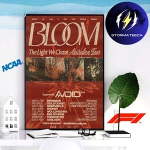 Bloom The Light We Chase Australia Tour Schedule Home Decor Poster Canvas