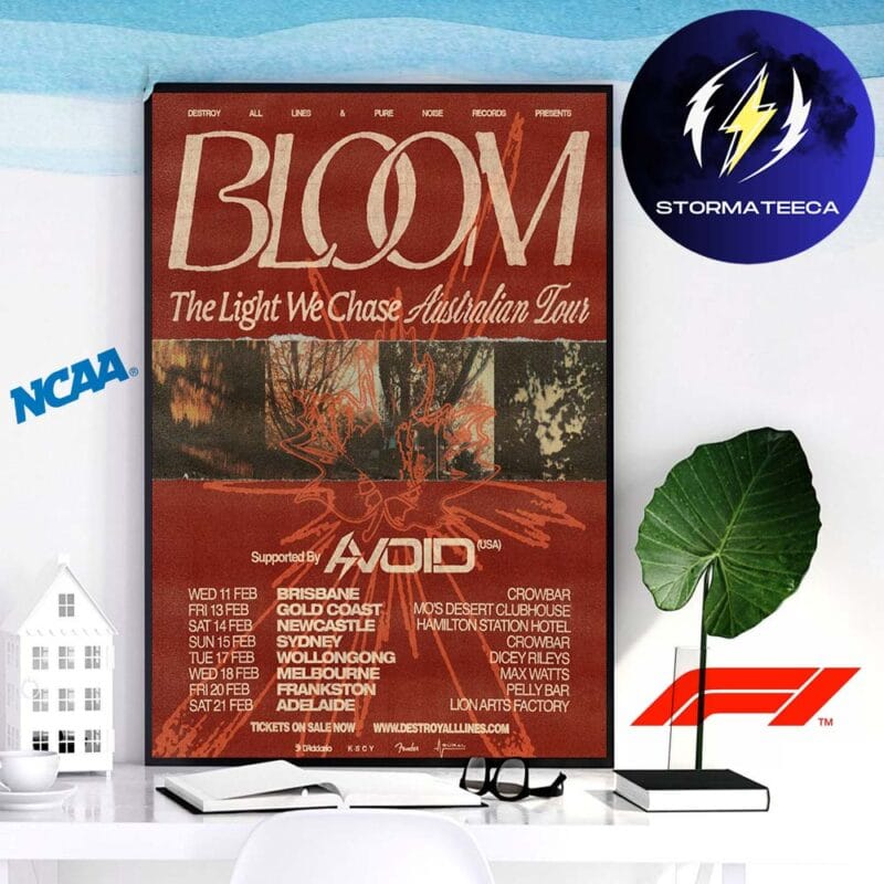 Bloom The Light We Chase Australia Tour Schedule Home Decor Poster Canvas