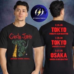Circle Jerks Merch Japan Tour 2026 Gorilla Two Sided Unisex T-Shirt
