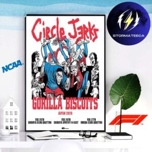 Circle Jerks Merch Japan Tour 2026 Schedule Home Decor Poster Canvas