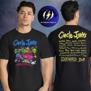Circle Jerks Merch World Tour 2026 Pizz Hot Rod Two Sided Unisex T-Shirt