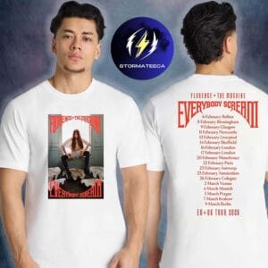 Florence And The Machine Scream EU UK Tour 2026 Merch Shell With Stone Two Sided Unisex T-Shirt