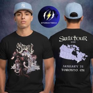 Ghost Band Skeletour World Tour 2026 Toronto ON January 31 2026 Exclusive Two Sided Unisex T-Shirt