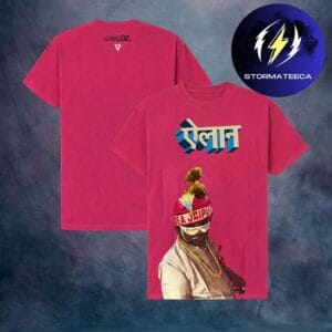 Gorillaz Merch LA Shop The Mountain Full Live Performance Russel Hobbs Charactor Pink Two Sided Unsiex T-Shirt