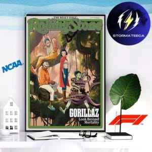 Gorillaz x Rolling Stone India January Februry 2026 Cover Stars Look Beyond Mortality Home Decor Poster Canvas