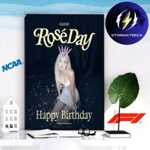 Happy Birhday Rose BLACKPINK Rose Day Home Decor Poster Canvas