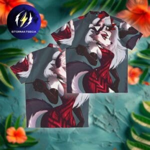 Helluva Boss Loona Anime Art Apparel Summer Hawaiian Shirt