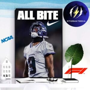 Kenneth Walker III Seattle Seahawks Nike Tribute Poster Cover All Bite Home Decor Poster Canvas
