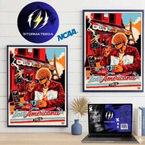 MGK Lost Americana Tour Paris On February 27 2026 Parisian Cafe Home Decor Poster Canvas