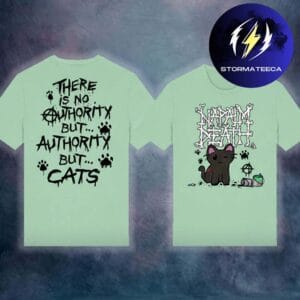 Napalm Death Merch Musical Destruction Tour 2026 Cat Anarchy Two Sided Unisex T-Shirt