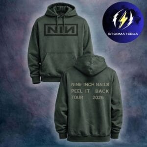 Nine Inch Nails Merch Peel It Back Tour 2026 Green Hoodie Shirt