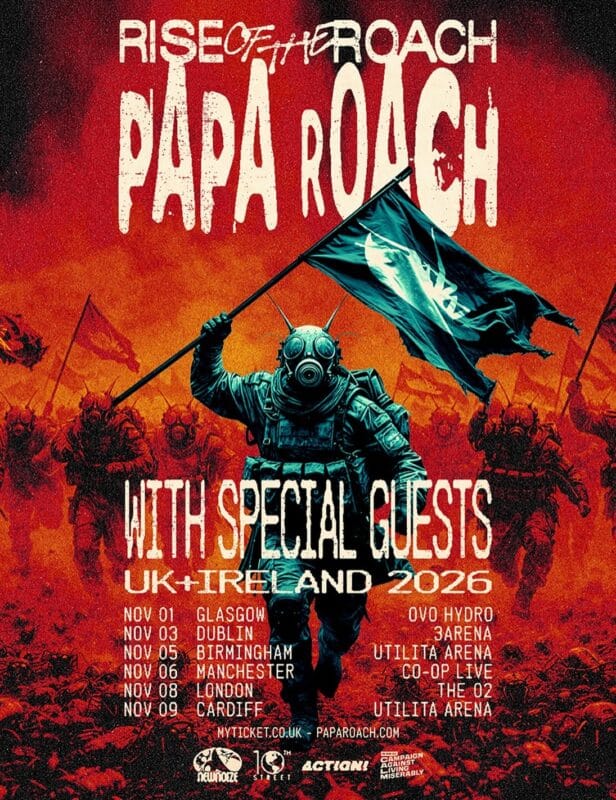 Papa Roach Rise Of The Roach Tour UK Ireland 2026 Schedule