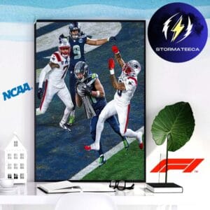 Seattle Seahawks Iconic Moment Redemption Story Revenger New England Patriots 2015 Home Decor Poster Canvas