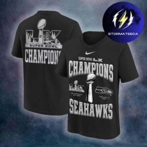 Seattle Seahawks Merch Super Bowl LX Champions Locker Room Trophy Collection Authentic Unisex T-Shirt