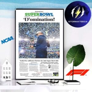 Seattle Seahawks The Seattle Times Sports Cover Domination Super Bowl Champions Home Decor Poster Canvas