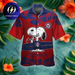 Snoopy x Washington Nationals Summer Hawaiian Shirt