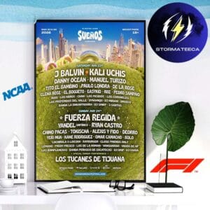 Suenos Music Festival On May 23 24 2026 Line Up Home Decor Poster Canvas