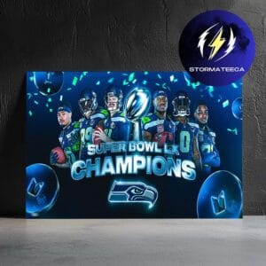 Super Bowl LX Champions Is Seattle Seahawks Home Decor Poster Canvas