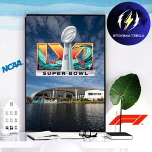 Super Bowl LXI Logo Official At SoFi Stadium California On February 14 2027 Home Decor Poster Canvas