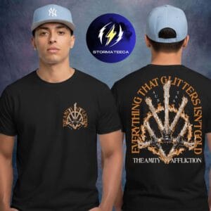 The Amity Affliction Merch Rune Black Two Sided Unisex T-Shirt