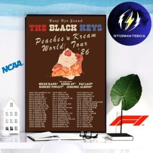 The Black Keys Easy Eye Sound Peaches Kream World Tour 2026 Schedule Home Decor Poster Canvas