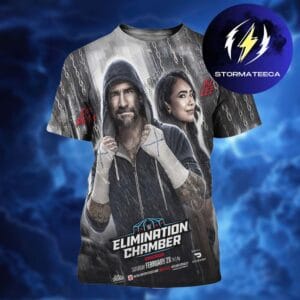 WWE Elimination Chamber Poster Cover By CM Punk And AJ Lee All Over Print Shirt