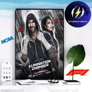WWE Elimination Chamber Poster Cover By CM Punk And AJ Lee Home Decor Poster Canvas