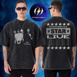 5 Seconds Of Summer 5SOS Merch World Tour 2026 Portrait Live Faded Two Sided Washed T-Shirt