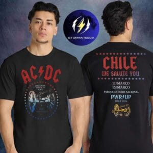 AC DC Chile Exclusive Tee PWR Up Tour 2026 At Parque Estadio Nacional In Santiago CL On March 11-15 2026 Two Sided Unisex T-Shirt