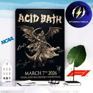 Acid Bath Event Poster With Signed At Starland Ballroom Sayreville At New Jersey On March 7 2026 Home Decor Poster Canvas