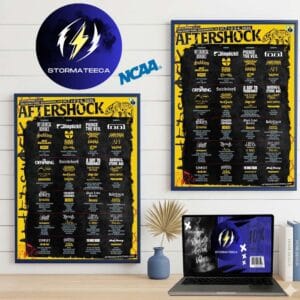 Aftershock Festival Music Line Up Poster At Discovery Park In Sacramento CA On October 1-4 2026 Home Decor Poster Canvas