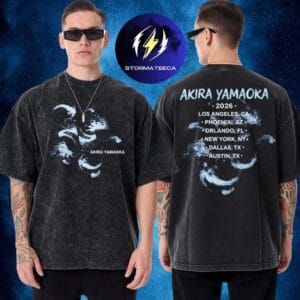 Akira Yamaoka Merch US Tour 2026 City Date Two Sided Washed T-Shirt