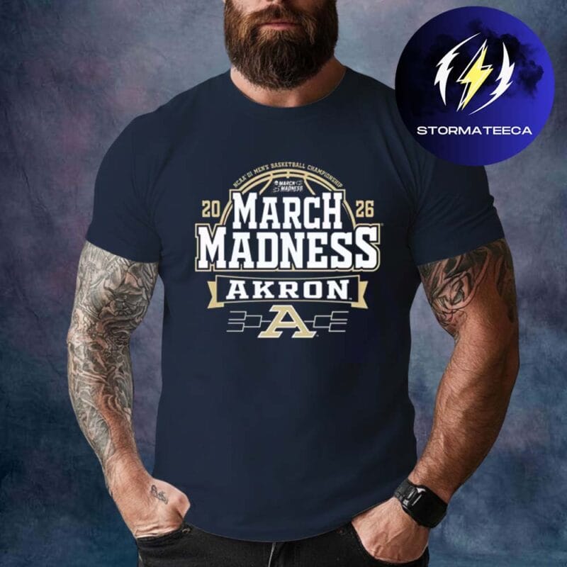 Akron Zips 2026 NCAA Men's Basketball March Madness Navy Unisex T Shirt