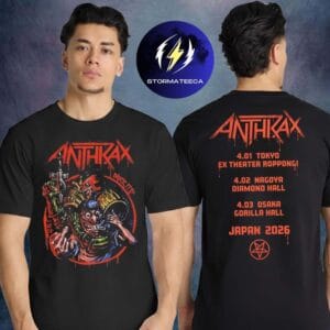 Anthrax Merch Japan Tour 2026 Drokk It With Tour Dates Limited Two Sided Unisex T-Shirt