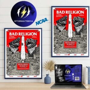 Bad Religion Buenos Aires Show Poster At Microstage Malvinas Argentinas On April 22 2026 Home Decor Poster Canvas