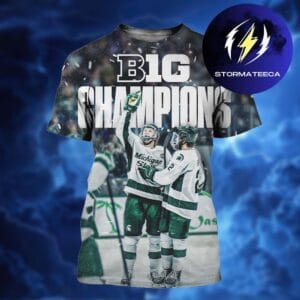 Celebrates Michigan State Hockey Big Ten Champions 2026 All Over Print Shirt