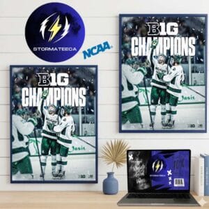 Celebrates Michigan State Hockey Big Ten Champions 2026 Home Decor Poster Canvas