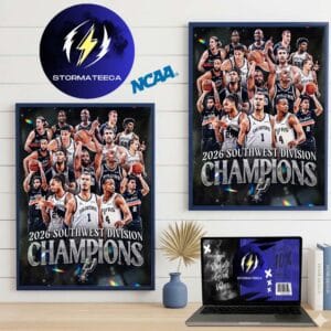 Celebrates San Antonio Spurs Are The 2026 Southwest Division Champions NBA Home Decor Poster Canvas