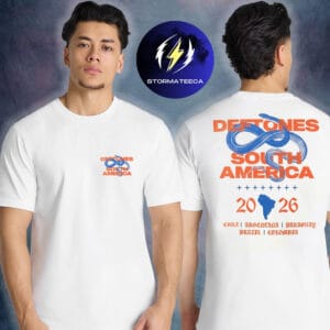 Deftones South America Tour Lollapalooza 2026 Argentina Pop Up Shop Snake City Date Two Sided Unisex T-Shirt