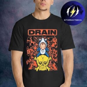 Drain Merch Is Your Friend Tour 2026 Skull Shark Rider Unisex T-Shirt