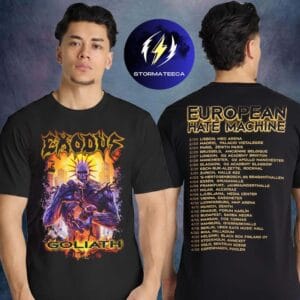 Exodus Merch Hate Machine European Tour 2026 Goliath Two Sided Unisex T-Shirt