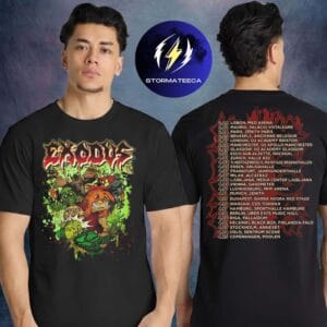 Exodus Merch Hate Machine European Tour 2026 Swarm Of Horror Two Sided Unisex T-Shirt