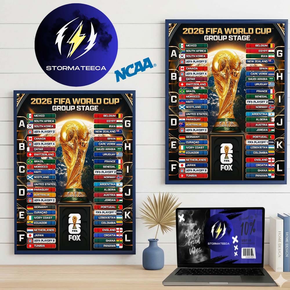 Fifa World Cup 2026 Group Stage Home Decor Poster Canvas