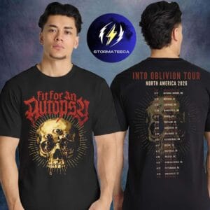 Fit For An Autopsy Into Oblivion Tour North America 2026 Time Dates Two Sided Unisex T-Shirt