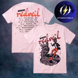 Freddie Gibbs Merch The Last Rabbit EU & UK Tour 2026 Redveil Dance With Bird Two Sided Unisex T-Shirt