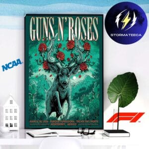 Guns N Roses Event Poster Tecate Pal Norte Festival In Monterrey Mexico On March 28 2026 Home Decor Poster Canvas