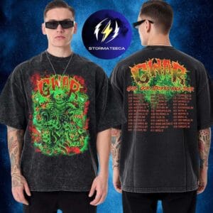 Gwar Merch Gor Gor Strikes Back Tour 2026 Tour Dates Two Sided Washed T-Shirt