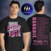 Hanabie Merch North America Tour 2026 Band Tour Harajuku Core Two Sided Unisex T-Shirt